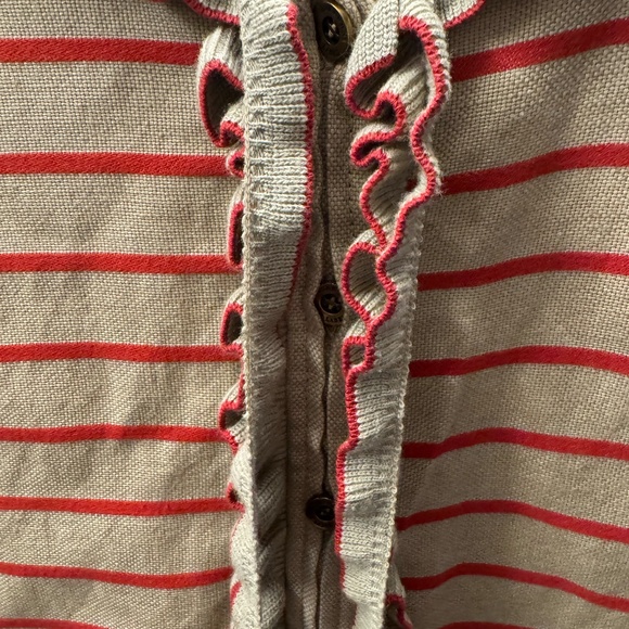 Burberry London Dress | Linen Short Sleeve Dress Perfect for Fall |Ruffle Detail - Picture 5 of 15